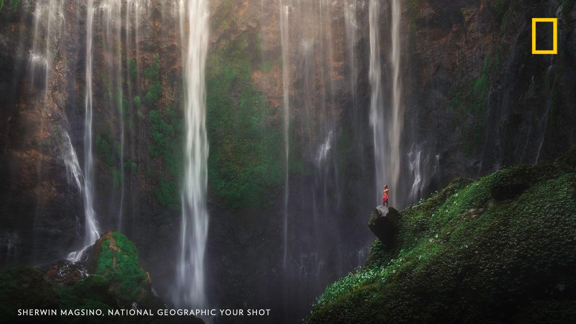 Your Shot photographer Sherwin Magsino captured this image at Tumpak Sewu, which means ‘a thousand waterfalls.’ "I sometimes get asked about my favorite place I’ve been to. This would have to be right up there on my list!” https://on.natgeo.com/2Zgb6Zc